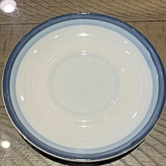 Pfaltzgraff Sky Saucer Plate 6” inch stripe white blue - Picture 1 of 4